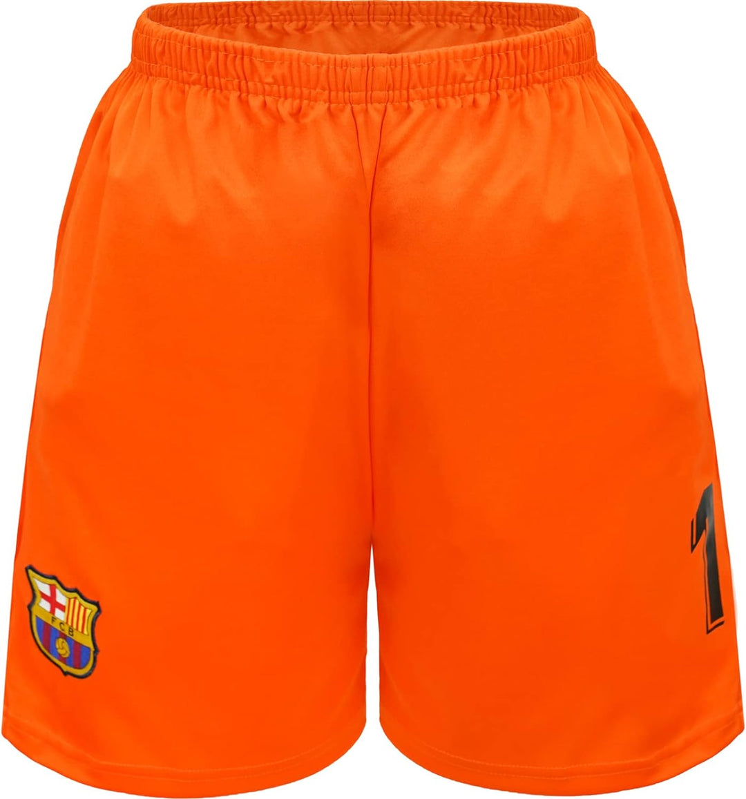 NIHMEX Barcelona TER Stegen Kinder Torwart Trikot Fussball #1, Neu Saison, Shorts Socken Torwarttrik