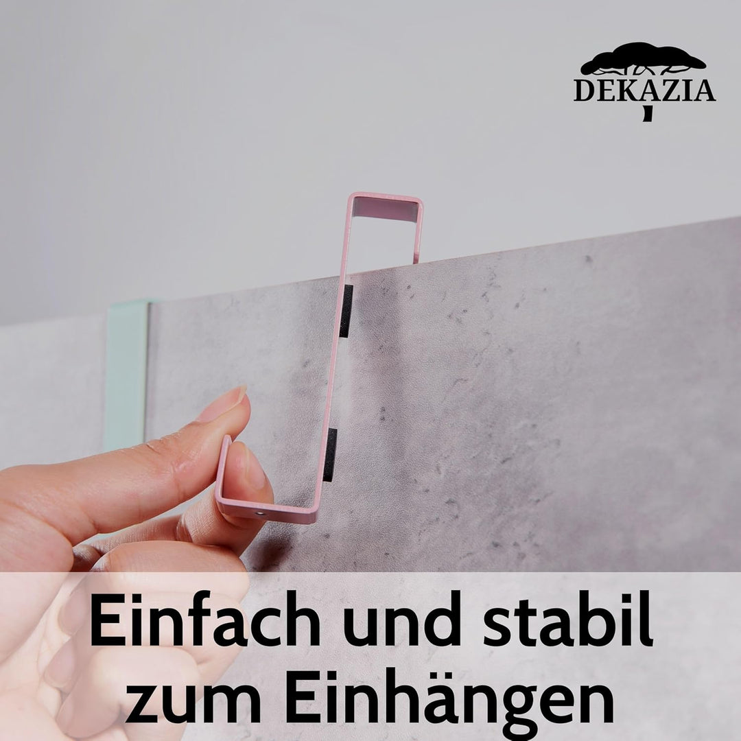 DEKAZIA® 8 Türhaken Kinderzimmer rosa | Türgarderobe Kinder | Türhaken zum Einhängen | Kleiderhaken