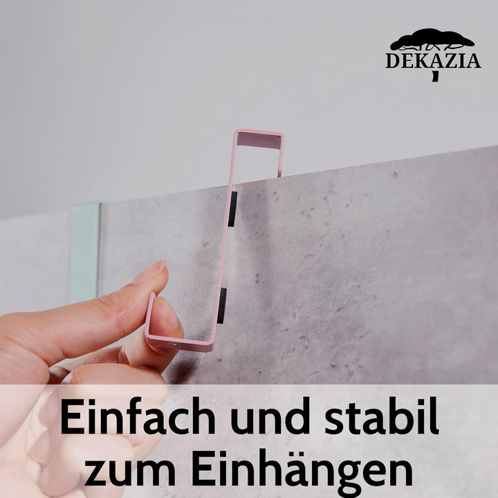 DEKAZIA® 8 Türhaken Kinderzimmer rosa | Türgarderobe Kinder | Türhaken zum Einhängen | Kleiderhaken