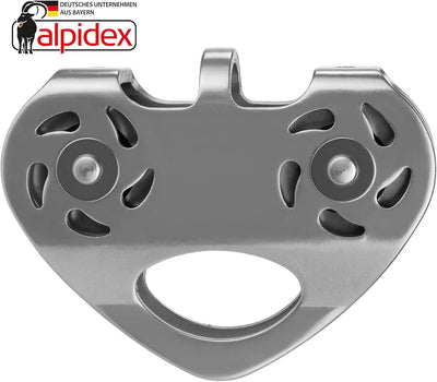 ALPIDEX Seilrolle Tandem Pulley Umlenkrolle Doppelseilrolle - geeignet für Stahlseile 8-12 mm Ø und