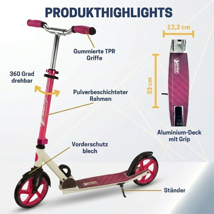 Best Sporting Scooter Erwachsene und Kinder I klappbarer Roller mit Ständer I hochwertiger City-Roll