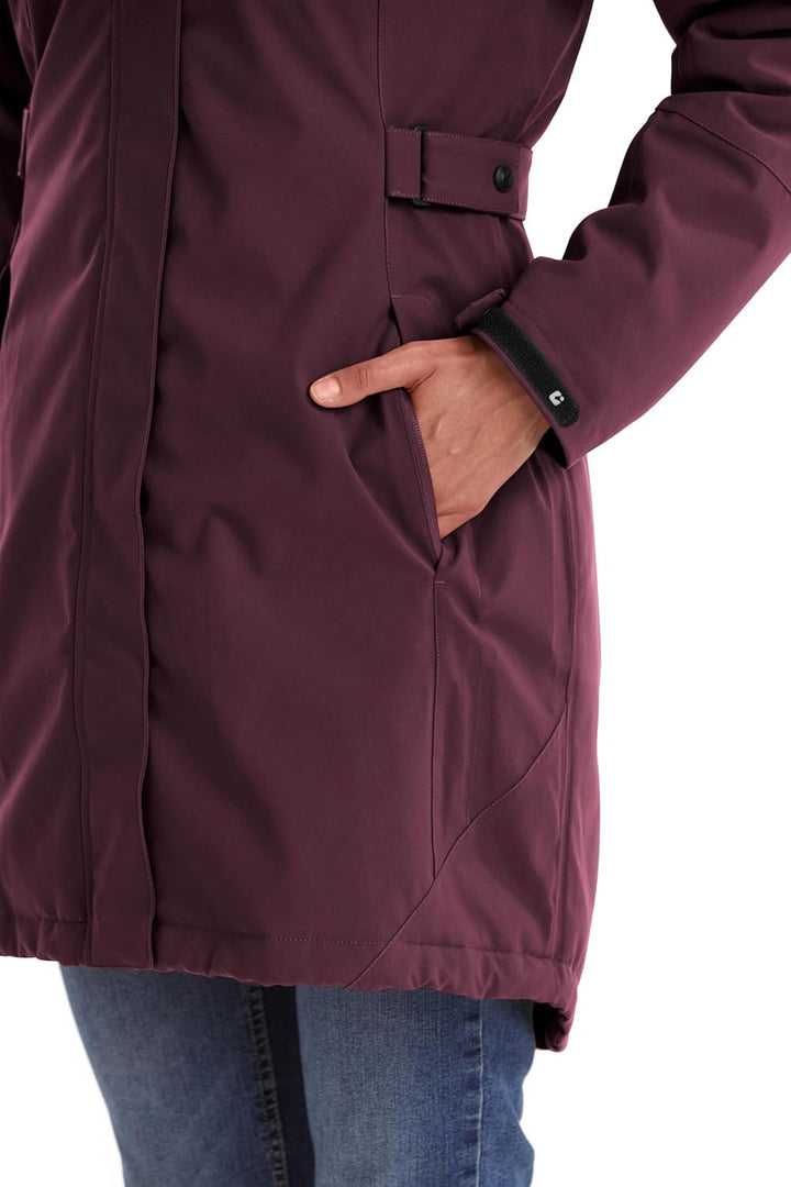 Killtec Damen Kow 165 Wmn Prk Funktionsparka/Parka mit abzippbarer Kapuze 42 dunkelpflaume, 42 dunke