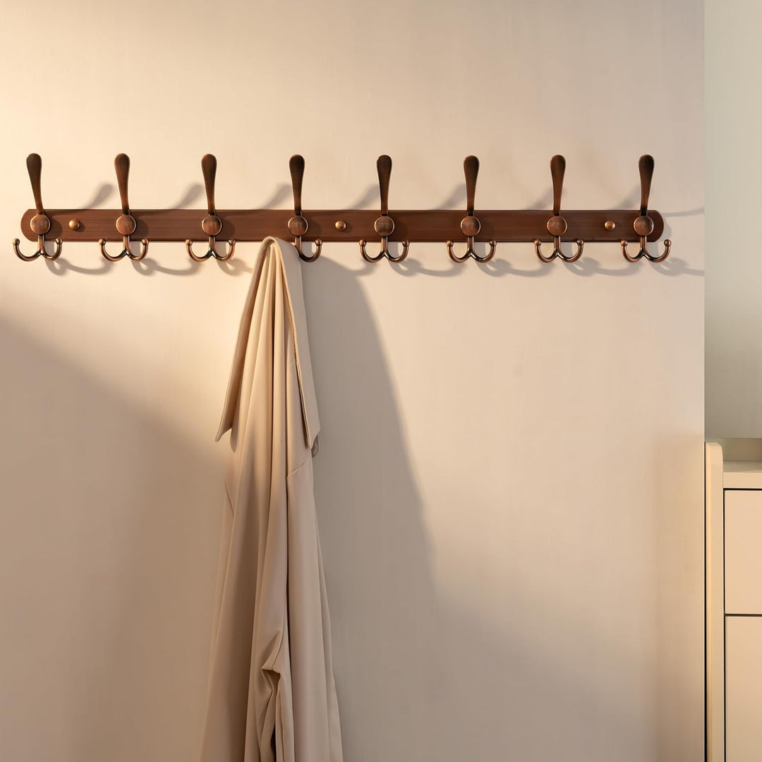 Dseap Garderobenleiste mit 8 haken, schwerlast 74cm Lang garderobenhaken, edelstahl wandgarderobe, k