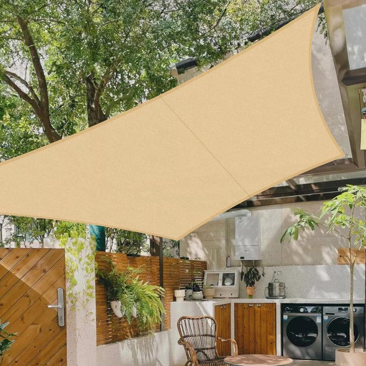 COOL AREA Sonnensegel Wasserdicht Quadratisch 4x4m Sonnenschutz UV Schutz Windschutz,Geeignet für Au