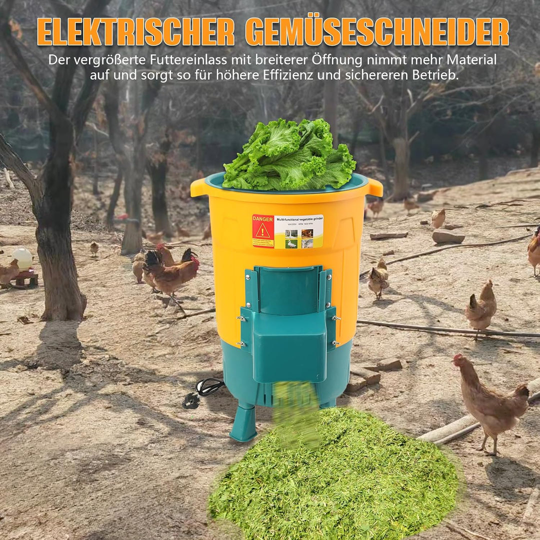550W Elektrischer Gemüseschneider Futterhäcksler Futterverarbeitungsmaschine, Grünfutter, Grashalme,