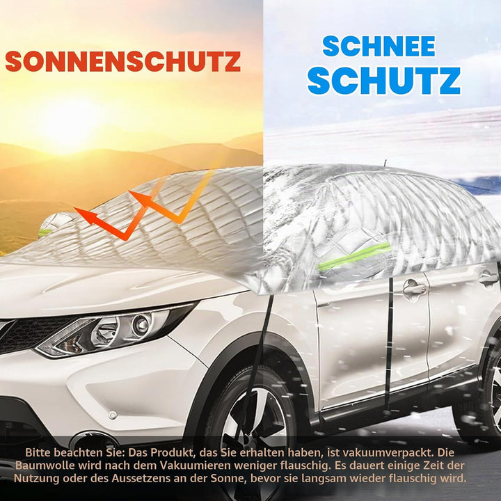 Halbgarage für Nissan Qashqai 2013-2025, Halbe Autoabdeckung Winter Sommer, Abdeckplane Auto Schutz