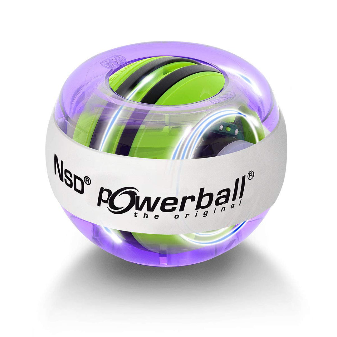 Powerball Autostart Multilight, gyroskopischer Handtrainer mit blau-rotem Lichteffekt inkl. Aufziehm