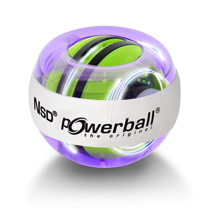 Powerball Autostart Multilight, gyroskopischer Handtrainer mit blau-rotem Lichteffekt inkl. Aufziehm