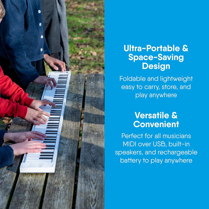 Zusammenklappbares, tragbares Klavier von Blackstar | 88 Tasten Tragbares Klavier mit eingebautem US