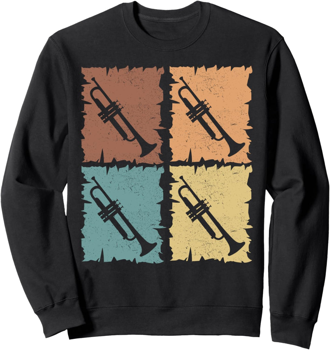 Trompeten Grafik Trompeter Design Blasmusik Sweatshirt