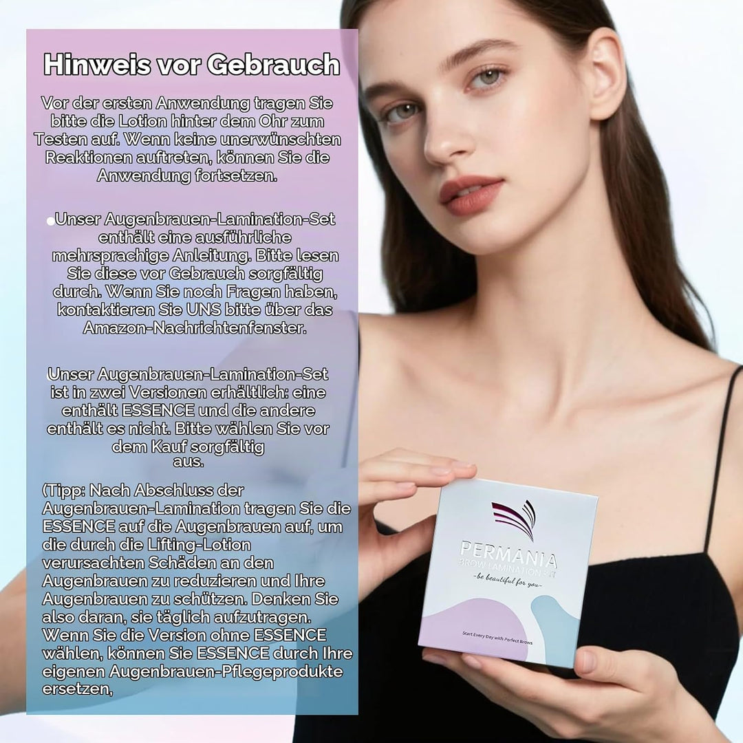 PERMANIA Augenbrauen Lifting Set, Neues Brow Lifting Set, für Natürlich Schöne Augenbrauen zu Hause,