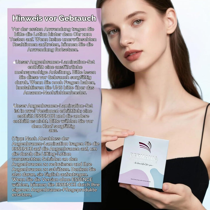 PERMANIA Augenbrauen Lifting Set, Neues Brow Lifting Set, für Natürlich Schöne Augenbrauen zu Hause,