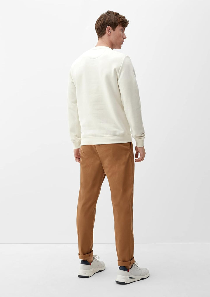 s.Oliver Herren Sweatshirt Langarm XXL Weiss, XXL Wei&#xDF;