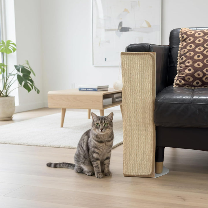 PETKARAY Katzenkratzbrett für unter Möbeln, 60 cm Sisal Kratzbrett für Sofa-Ecke, Katzen Kratzbaum,