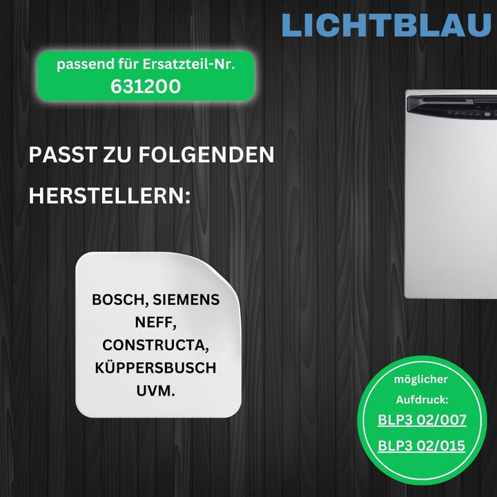 Lichtblau Ablaufpumpe 00631200 für Spülmaschine, Geschirrspülmaschine I Ersatzteil kompatibel mit Bo