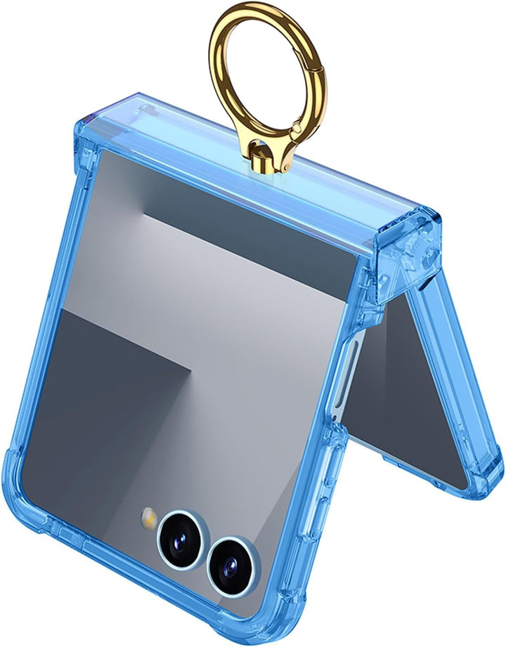 COQUE Hülle für Samsung Flip 7 Cover,Bumper Transparente Schutzhülle mit [Drehring] [Klappdeckel] Ai
