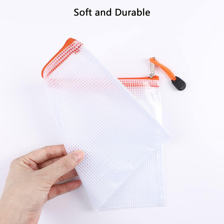 24 Stück Kunststoff-Brieftaschen, kleine Reissverschluss-Brieftaschen, Kunststoff-Ordner, Druckversc