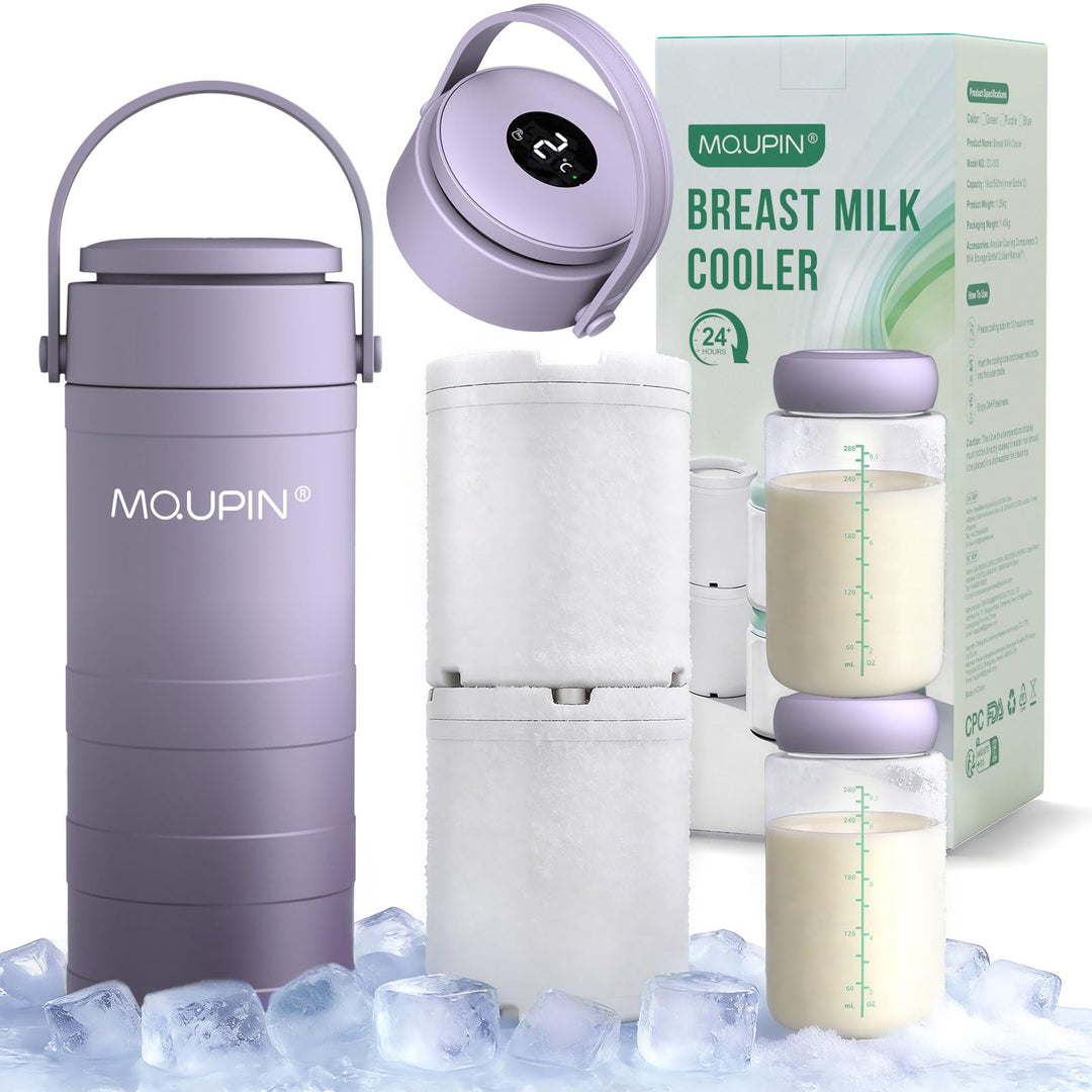 Muttermilchkühler, 625 ml, mit Temperaturanzeige, 360° Gesamtkühlung, Milchflasche, Aufbewahrungsküh