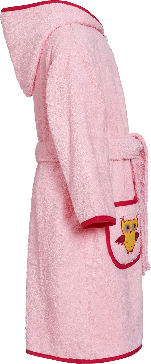 Playshoes Unisex Kinder Frottee-Bademantel Morgenmantel 134-140 Eule, 134-140 Eule