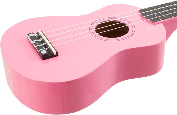 Mad About SU8-TU-PK Sopran-Ukulele für Anfänger, inkl. Tasche und Stimmgerät - Rosa