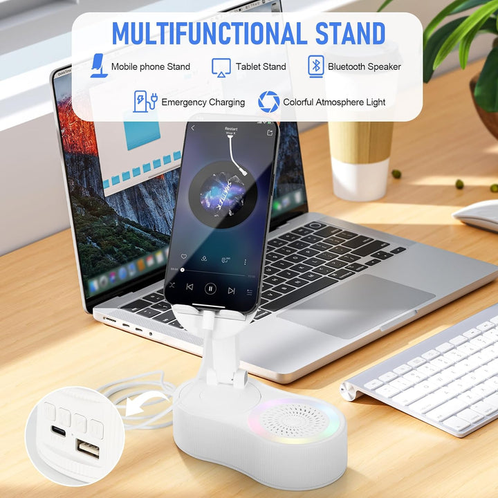 Handy-Ständer mit kabellosem Bluetooth-Lautsprecher – Induktionslautsprecher mit verstellbarer Handy