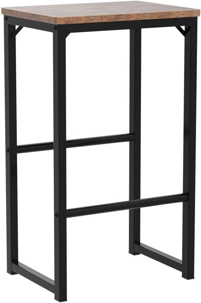 HOOBRO Barhocker, 2er-Set Barstühle, Barhocker mit unterschiedlich hohen Steigbügeln, Metallgestell,