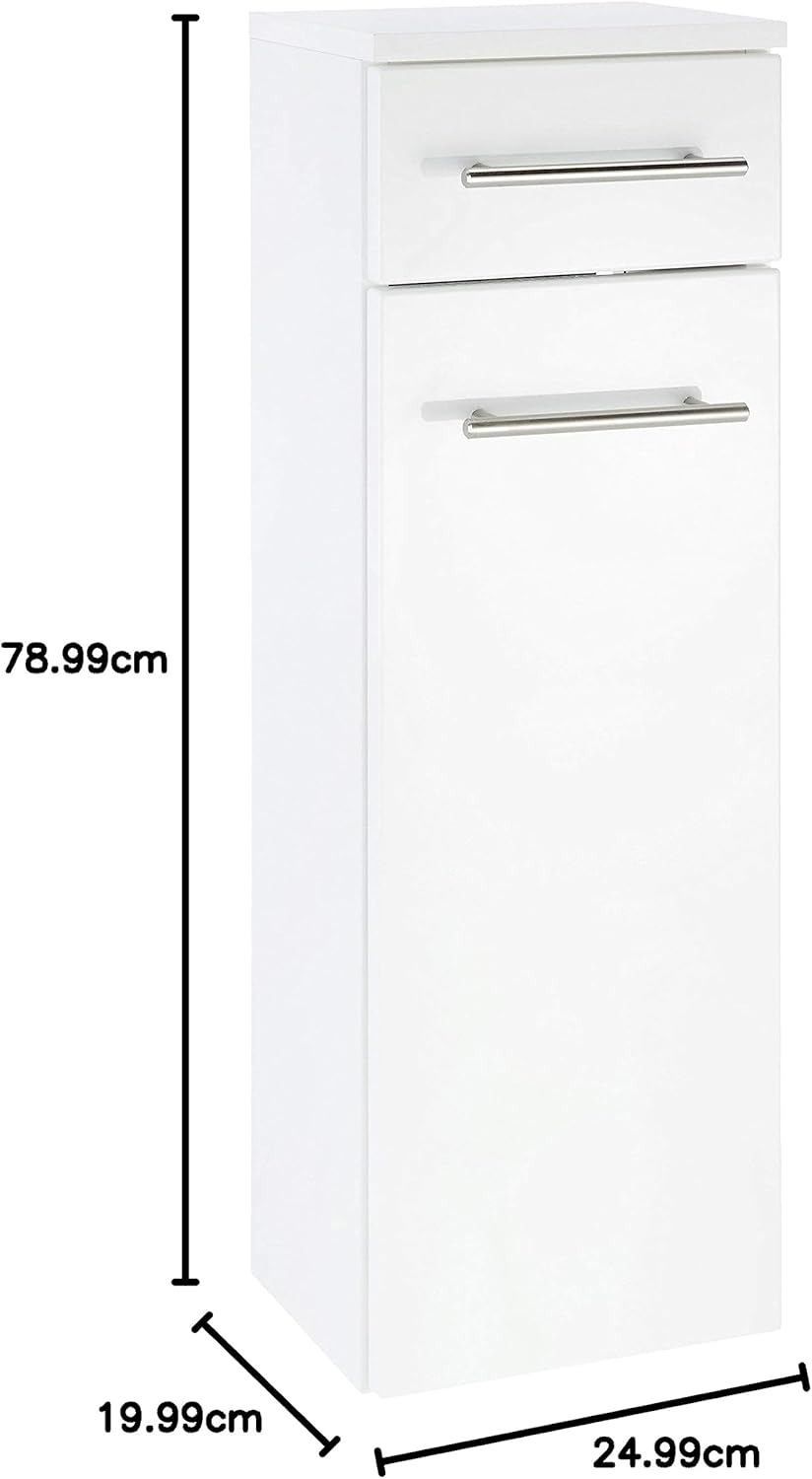 Held Möbel 047.2096 Parma Unterschrank , 1 türig / 1 Schubkasten / 1 Einlegeboden / 25 x 79 x 20 cm,