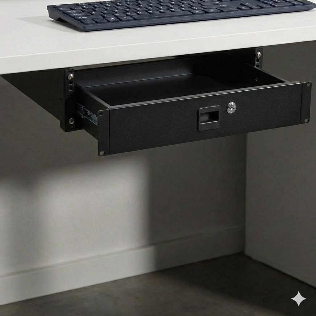 Infitronic - INUWH4STL - 19 Zoll Stahl Rack Halterung Wandhalterung Untertischhalter vertikal Wandve