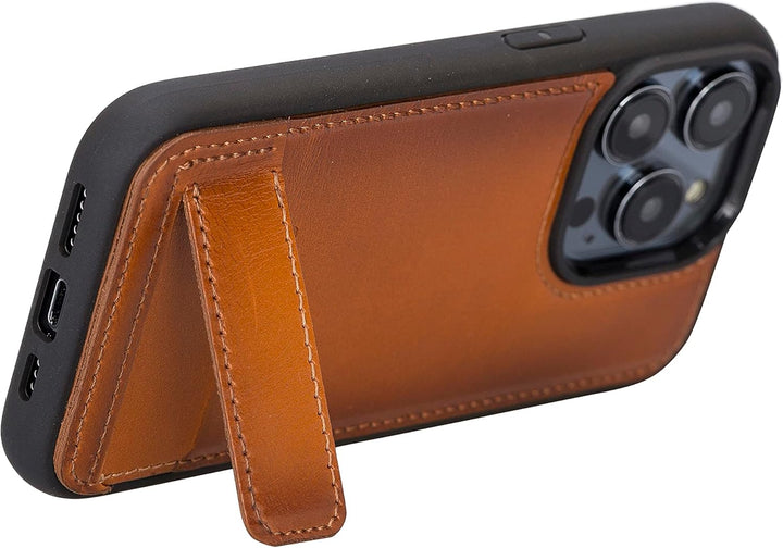 Solo Pelle Lederhülle für das iPhone 14 Pro in 6.1 Zoll Case Leder Hülle Ledertasche Backcover aus e