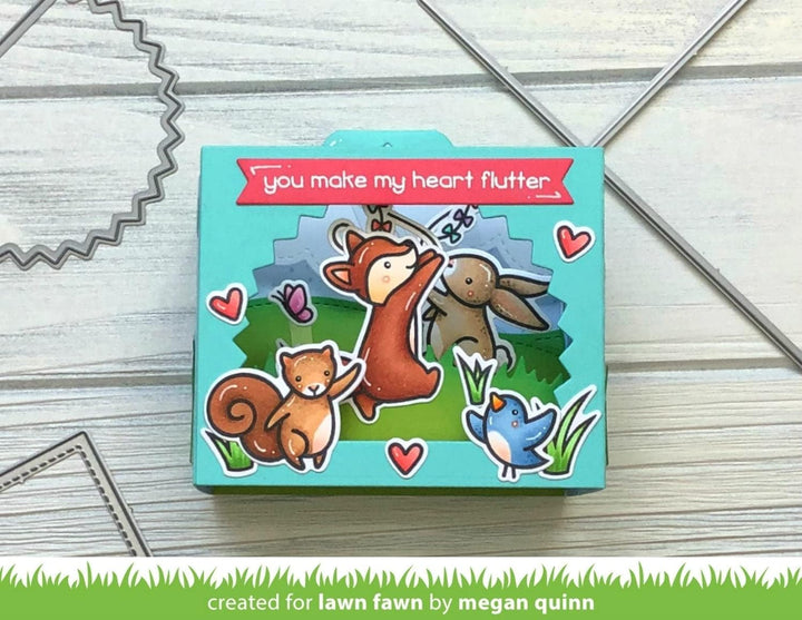 Lawn Fawn, Lawn cuts/Stanzschablone, Shadow Box Card Rainbow add-on