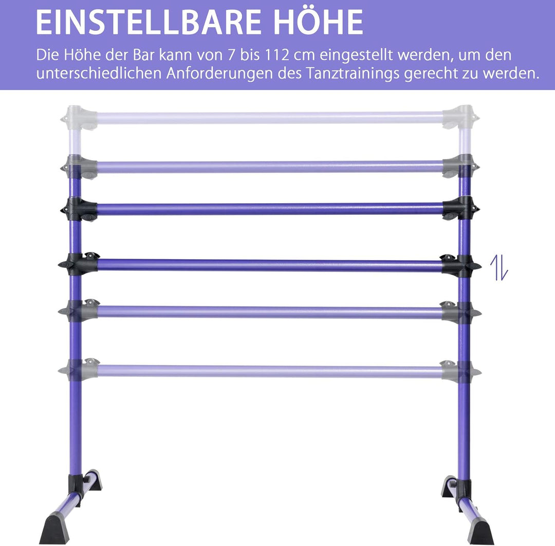 GOPLUS Ballettstange, Ballet-Bar, Stretchstange, höhenverstellbar, für Kinder und Erwachsene, 120 x