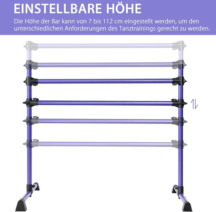 GOPLUS Ballettstange, Ballet-Bar, Stretchstange, höhenverstellbar, für Kinder und Erwachsene, 120 x