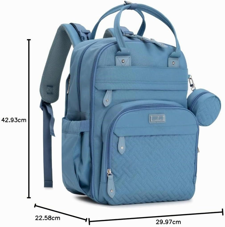 BabbleRoo Wickeltasche Rucksack – Grosse Kapazität, 17 Taschen, Wasserabweisend – mit Wickelauflage,
