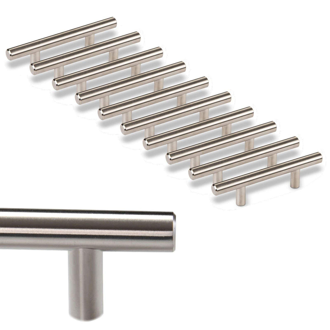 10 x SOTECH Möbelgriff G6 echt Edelstahl massiv Ø 12 mm/BA 64 mm Stangengriffe Relinggriffe BA 064 m
