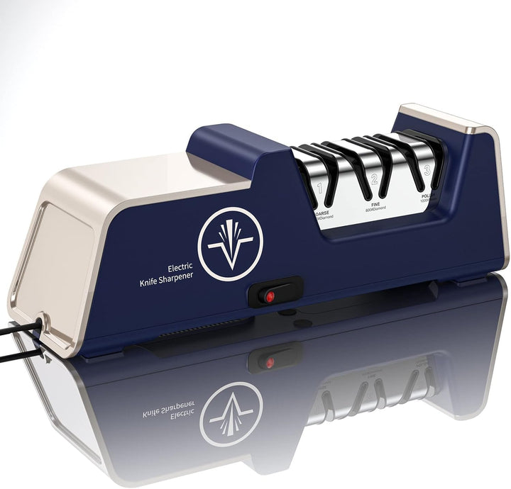 Professioneller elektrischer Messerschärfer mit 100% Diamant-Schleifmitteln und Präzisionswinkelführ