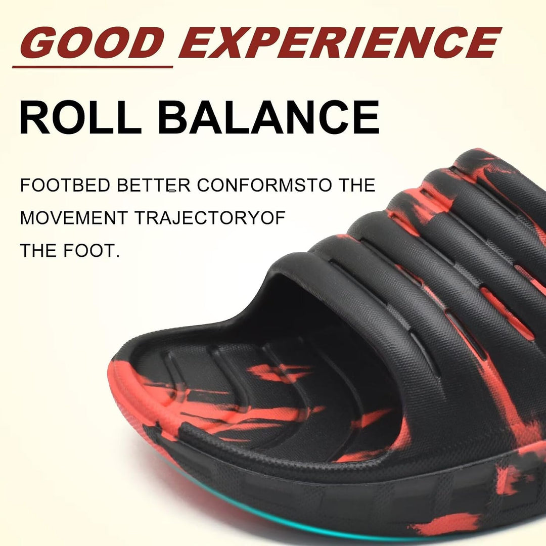 KuaiLu Recovery Sandalen Herren mit Bequeme Plantarfasziitis Arch Support, Orthopädische Männer Leic