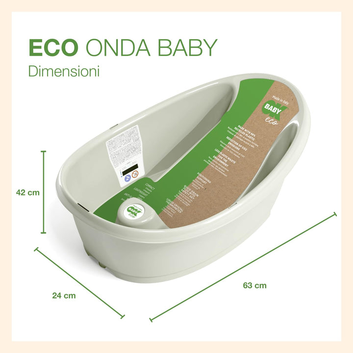 OKBABY Eco Onda Babywanne aus recyceltem Kunststoff – ergonomisches Design mit rutschfestem Sitz für