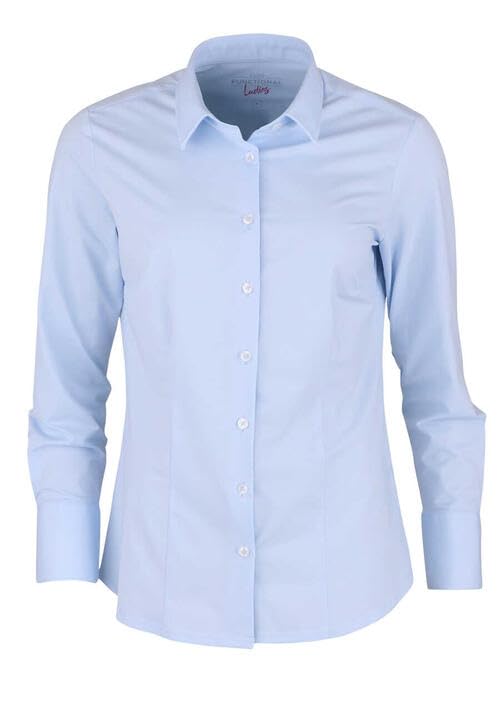 Pure Slim Functional Bluse Hemdenkragen hellblau XS Hellblau, XS Hellblau