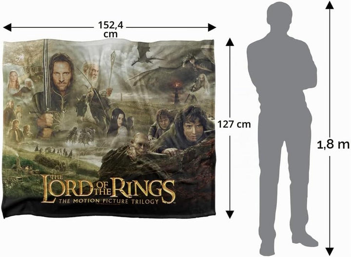 Lord of THE RINGSDer Herr der Ringe Seidige Kuscheldecke, Optimalweich, 152 x 127 cm