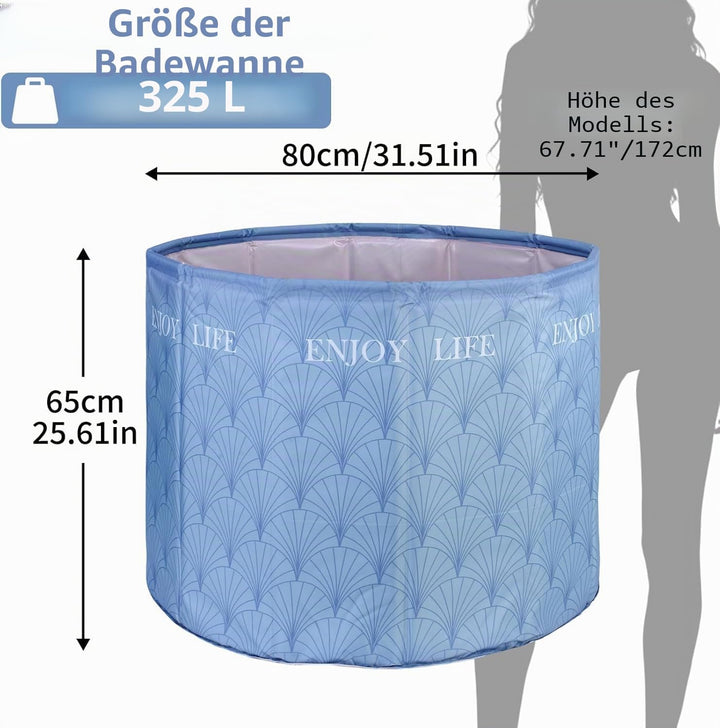 Simcat Tragbare faltbare Badewanne, Eisbadewanne für Kaltwassertherapie, Training, Badezimmer, freis