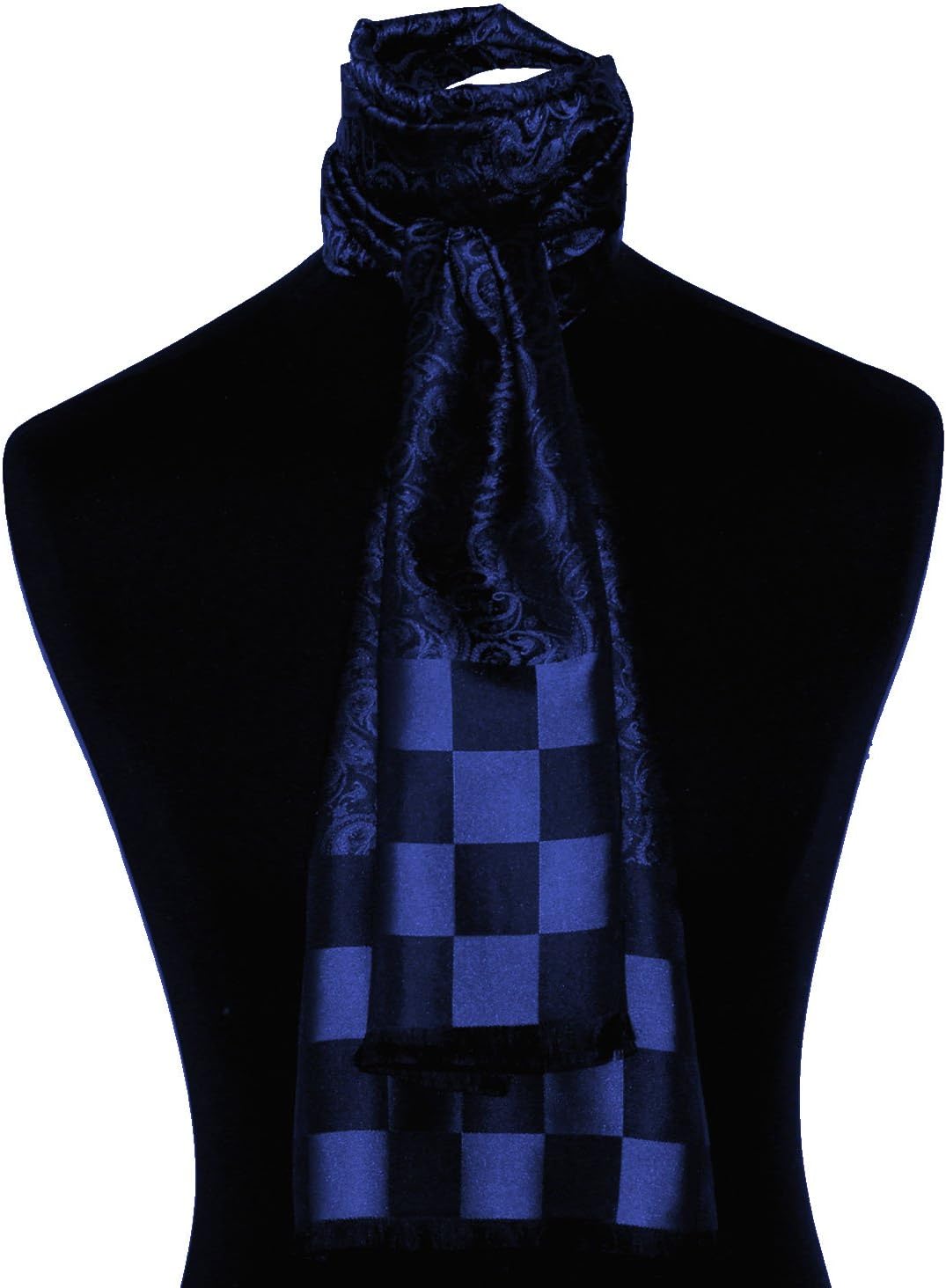 Lorenzo Cana Herren Schal aus 100% Seide aufwändig jacquard gewebter Damast Seidenschal Seidentuch T