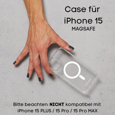 NOOMYA® Premium Fashion Handykette | Set Handyhülle iPhone 15 MAGSAFE & Handyband Midnight Star | Ha