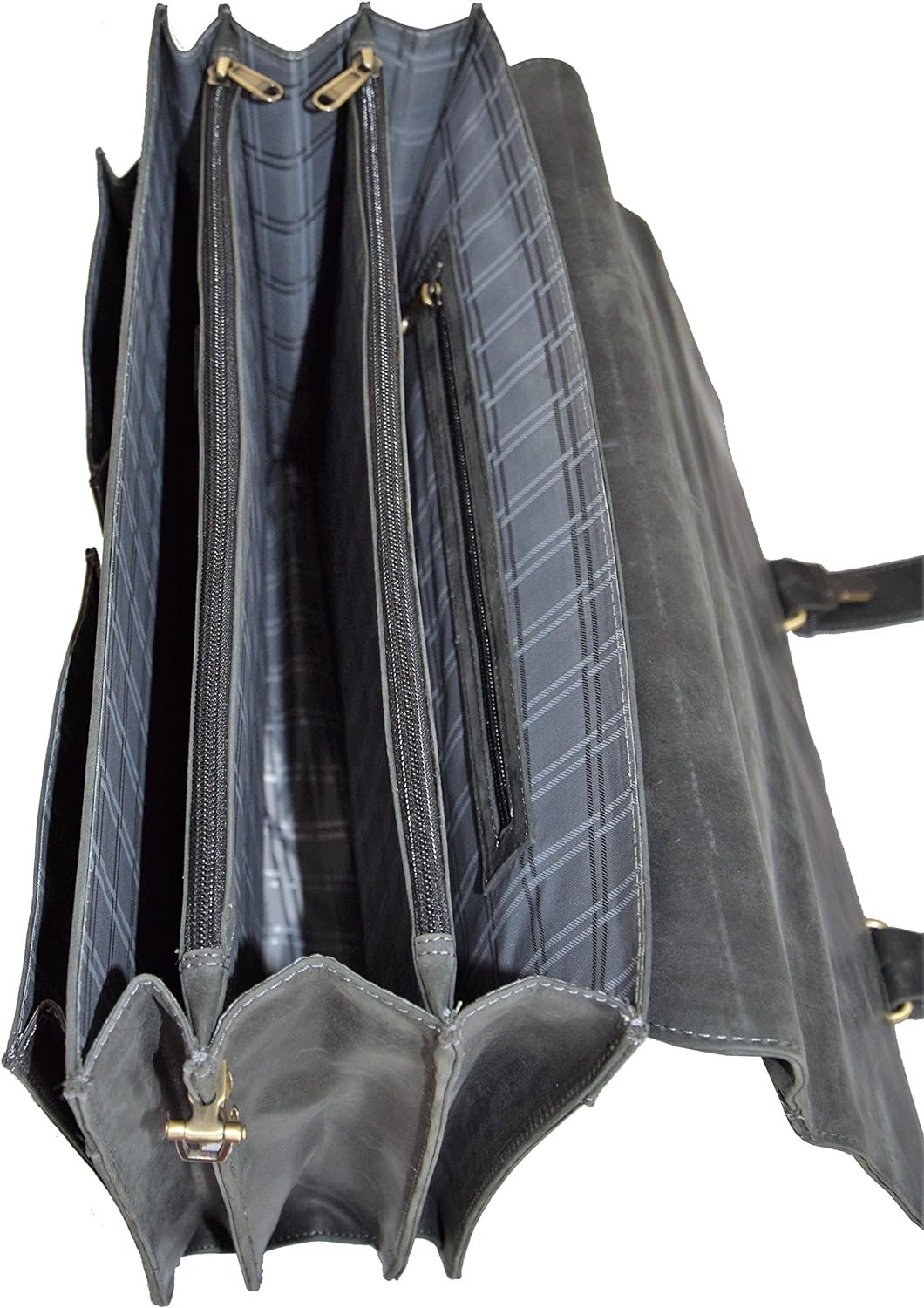 Menzo Aktentasche aus echten Leder, Laptoptasche bis zu 15 Zoll, Vintage Umhängetasche, Messenger ba