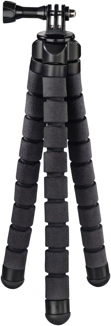 Hama Flex Dreibeinstativ 1/4 Zoll Arbeitshoehe=9-26cm Schwarz Fuer Smartphones und GoPro 4613 Schwar
