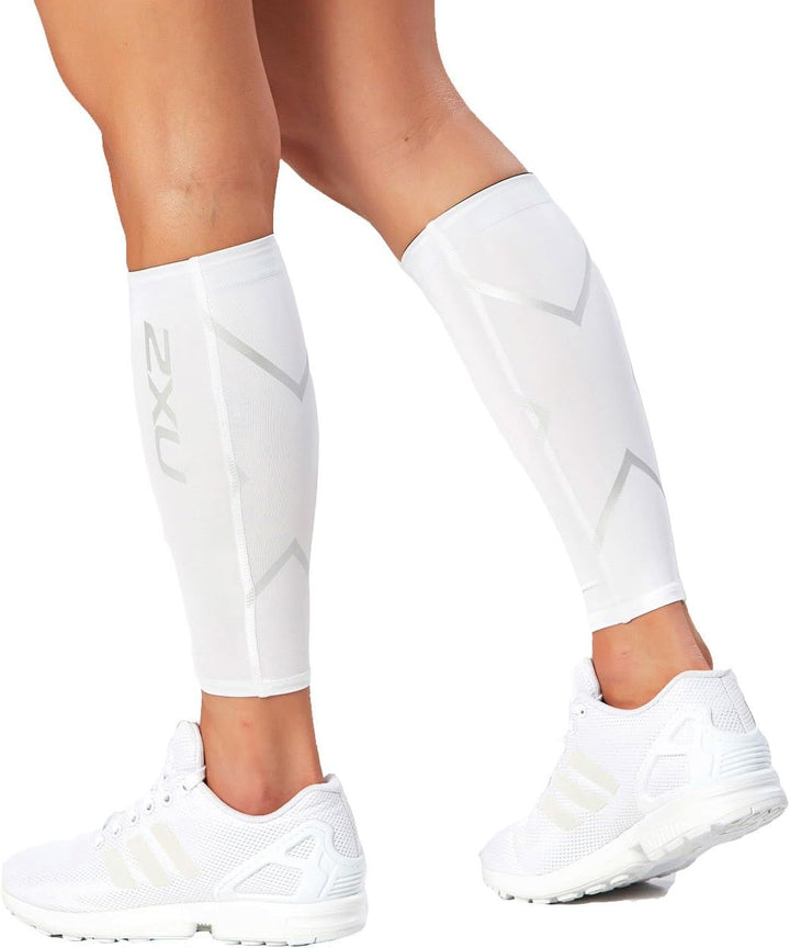 2XU Compression Calf Guard Kompressions-Wadenschützer M Weiss, M Wei&#xDF;