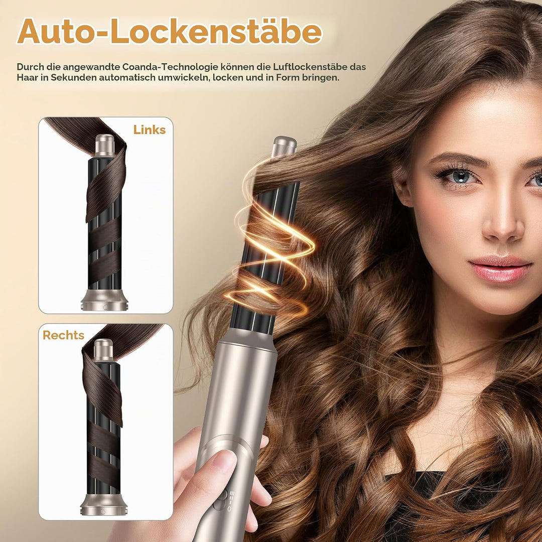 UKLISS Airstyler 5 in 1 mit Luft-Lockenstab Heissluft Hairstyler Multistyler Haarstyler Ionen Haartr