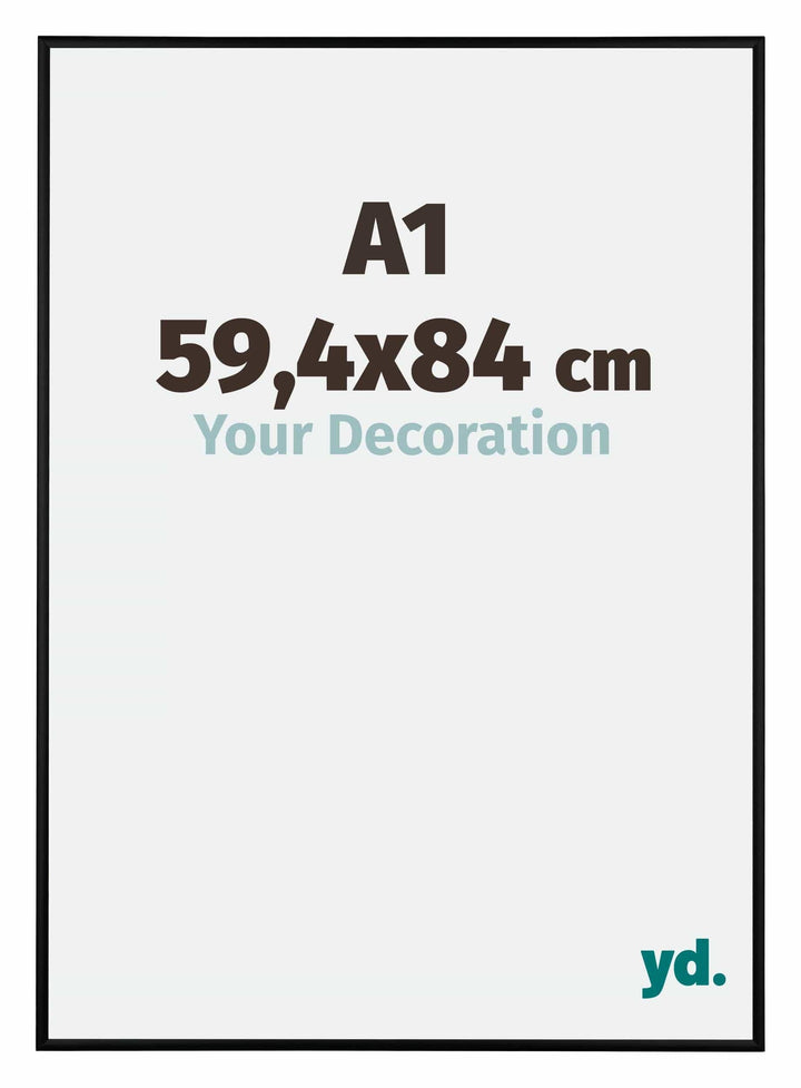 yd. Your Decoration - Bilderrahmen DIN A1 59,4x84 cm - Bilderrahmen aus Aluminium mit Acrylglas - An