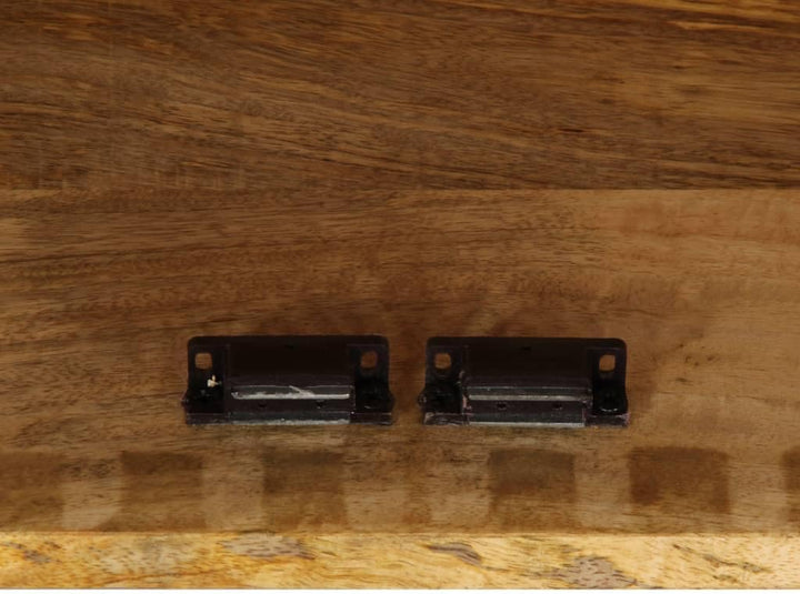 vidaXL Mangoholz Massiv TV Schrank mit 2 Türen TV Board Möbel Lowboard Fernsehschrank Fernsehtisch S