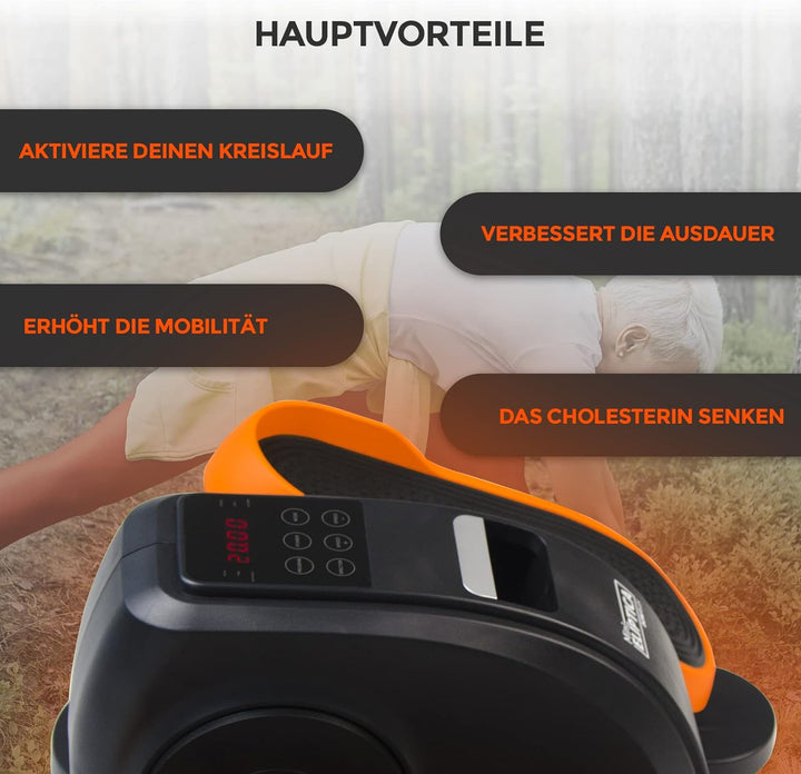 Bonplus BP | Mini Heimtrainer | Bidirektionaler | Mini-Ellipsentrainer | Fernbedienung | Geschwindig