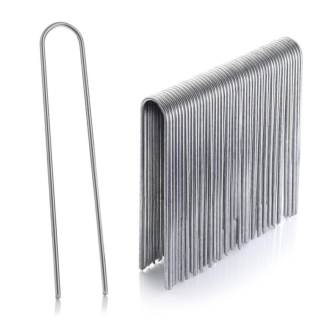 GardenMate 50 Erdanker VERZINKT aus Stahldraht 200mm lang, 25mm breit, Ø 3,8mm, runder Kopf - Für Ha